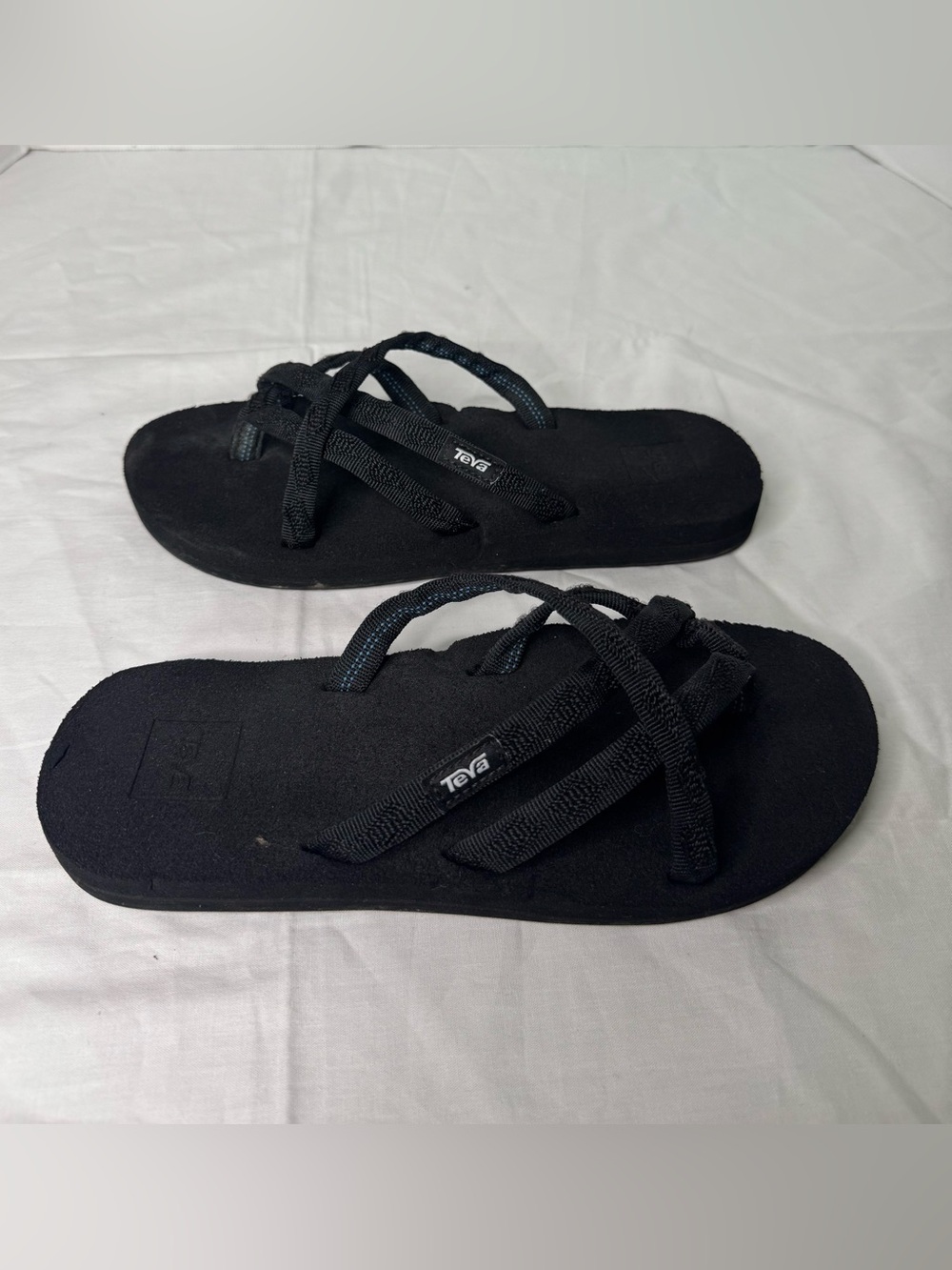 Teva Women's Black Multi-Strap Slide Sandals Size 7